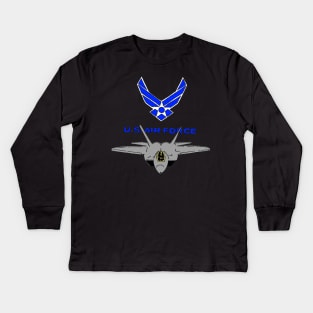 US Air Force F22 Kids Long Sleeve T-Shirt